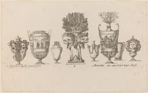 Fantastic Vases, probably 1646. Creator: Stefano della Bella