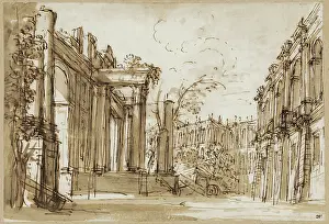 Imaginary Prints: A Fantastic View of an Imperial City, c.between 1740 and 1760. Creator: Giuseppe Valeriani