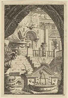 Fantasy of an Antique Temple, 1770/1780. Creator: Karl Schutz