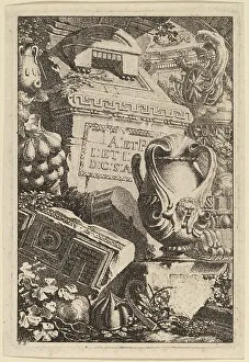 Fragments Prints: Fantasy of an Antique Tomb with Fragments of Architecture and Sculpture
