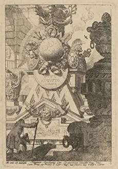 Fantasy of an Antique Trophy to Augustus, 1770/1780. Creator: Karl Schutz
