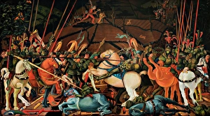 Siena Prints: Fantasy of Paolo Uccellos La Battaglia (prestudy), 1923. Creator: William Scharff