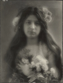 Flowers In Hair Prints: A Fantasy (Portrait of a Young Woman with Flowers), 1907-1924. Creator: Louis Fleckenstein