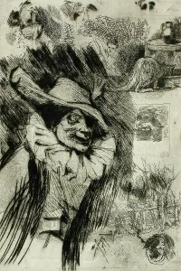 Rops Felicien Prints: Fantoche, 1874. Creator: Félicien Rops
