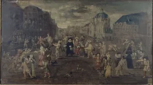 Street Performer Prints: Farce in the streets of Paris, between 1501 and 1600. Creator: Unknown