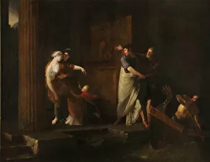 Brutus Gallery: The farewell of Brutus and Portia, 1799. Artist: Dubost, Antoine (1769-1825)