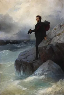 Farewell, free element, o Sea! Alexander Pushkin on the Black Sea, 1877. Creator: Aivazovsky