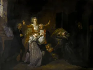 Guillotined Prints: Farewell to Louis XVI by his Family in the Temple