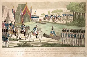 Third Coalition Prints: Farewell of Napoleon and Alexander I at Tilsit on July 1807, ca 1808