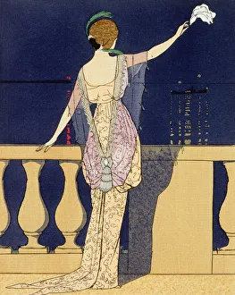 Farewell at Night, design for an evening dress by Jeanne Paquin, early 20th century