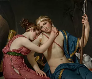 Nymph Gallery: The Farewell of Telemachus and Eucharis, 1818. Artist: David, Jacques Louis (1748-1825)