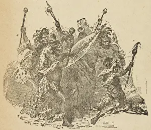 Scrap Book Prints: Farini's Friendly Zulus, 1880