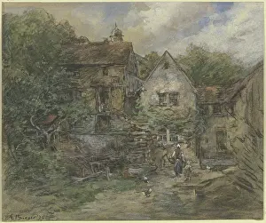 Coal Prints: Farm, 1875. Creator: Anton Burger