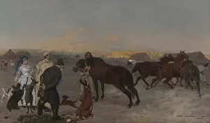 On the Farm, 1875. Creator: Jozef Chelmonski