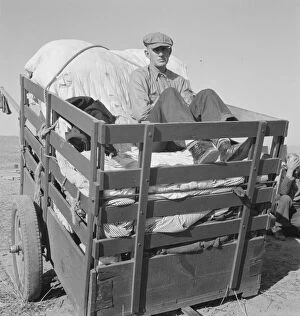 Farm boys from western Nebraska, now migrating farm workers... Merrill, Oregon, 1939. Creator: Dorothea Lange