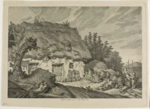 Johann Georg Wille Prints: A Farm Cottage, 1766. Creator: Johann Georg Wille
