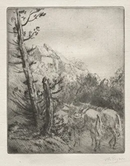 19th 20th Century Gallery: The Farm on the Hill. Creator: Alphonse Legros (French, 1837-1911)