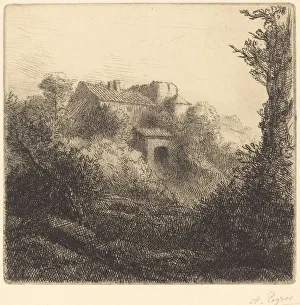 Hedgerow Prints: Farm on a Hill (La ferme sur la colline). Creator: Alphonse Legros