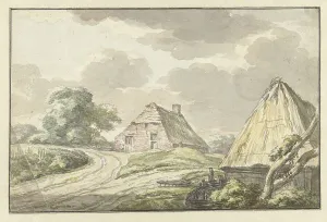 Farm house at the fork of a country road, 1783. Creator: Jan Bulthuis