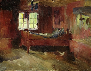 Farm Interior, Stralsjohaugen, 1893. Creator: Harriet Backer