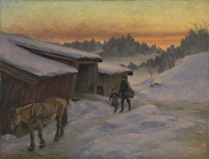 A Farm at Lysaker, 1892. Creator: Jacob Gloersen