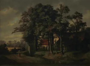 Farm in Merksem, 1863. Creator: Gustave Louis Marie Pieron