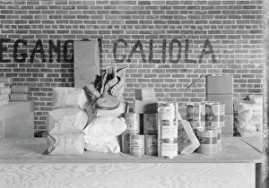 Farm Security Administration (FSA) distributing station, Bakersfield, California, 1938. Creator: Dorothea Lange