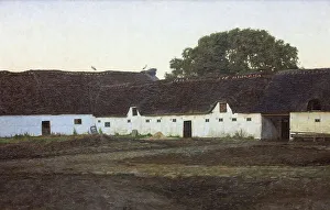 A farm in Vendsyssel, sunset, 1901. Creator: Johan Christopher Schlichtkrull