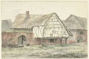 Van Drielst Egbert Prints: Farm with a wall, 1755-1818. Creator: Egbert van Drielst