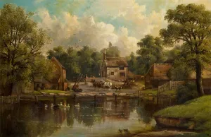 Farm in Wood Lane, Handsworth, 1850-1908. Creator: John Joseph Hughes