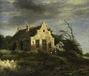 Ruisdael Jacob Isaacksz Van Prints: Farm in a wooded dune landscape, 1650-1750. Creator: School of Jacob Isaacksz van Ruisdael