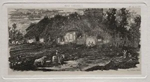 1822 1885 Prints: The Farm-Yard, 1861. Creator: Rodolphe Bresdin (French, 1822-1885); Auguste Delatre