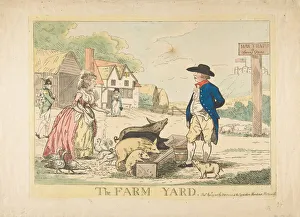 Fores Prints: The Farm Yard, April 29, 1786. Creator: Attributed to Henry Kingsbury (British, active ca