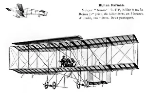Farman Prints: Farman biplane, 20th century