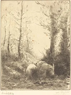 Farmer and His Donkey (Le fermier et son ane). Creator: Alphonse Legros