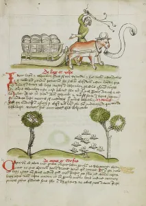 Whipping Prints: A Farmer Driving an Ox and Wagon: Swarms of Insects; Fables