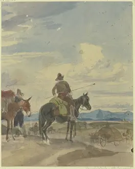 Klein Prints: Farmer on horseback and muleteer from the Roman Campagna