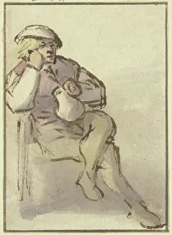 Position Prints: Farmer sitting diagonally to the right