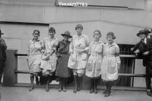 Group Of Women Prints: Farmerettes, between c1915 and 1918. Creator: Bain News Service