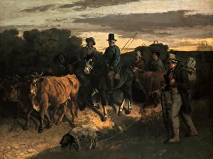 Men And Women Prints: The Farmers of Flagey ( Les Paysans de Flagey ), 1855. Artist: Gustave Courbet