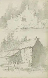 La Thiere Prints: Farmers houses, c.1780-c.1800. Creator: Bernhard Heinrich Thier