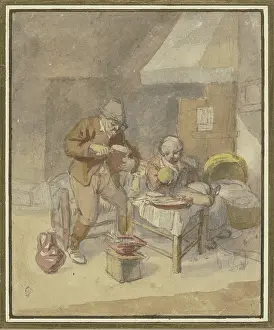 Meal Prints: Farming family with two children eating a meal