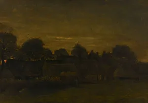 Vincent Van Gogh Prints: Farming Village at Twilight, 1884. Creator: Vincent van Gogh