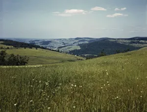 John Collier Prints: Farmland in the Catskill Mountains, Richmondsville, N. Y. 1943. Creator: John Collier