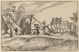 Nicolas Joannis Visscher Ii Prints: Farms in a Village, published 1612. Creator: Claes Jansz Visscher
