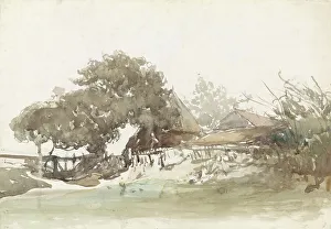 Farms in Waalsdorp, 1827-1891. Creator: Johannes Bosboom