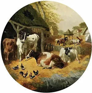 Chicken Prints: Farmyard, 1852. Creator: John Frederick Herring I