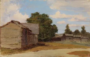 Antell Collections Prints: Farmyard, 1882. Creator: Kasper Jarnefelt