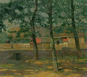 Antonin Prints: Farmyard, 1928-1938. Creator: Antonin Hudecek