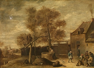 Pulley Prints: In the Farmyard, c1640-1690. Creator: David Teniers II